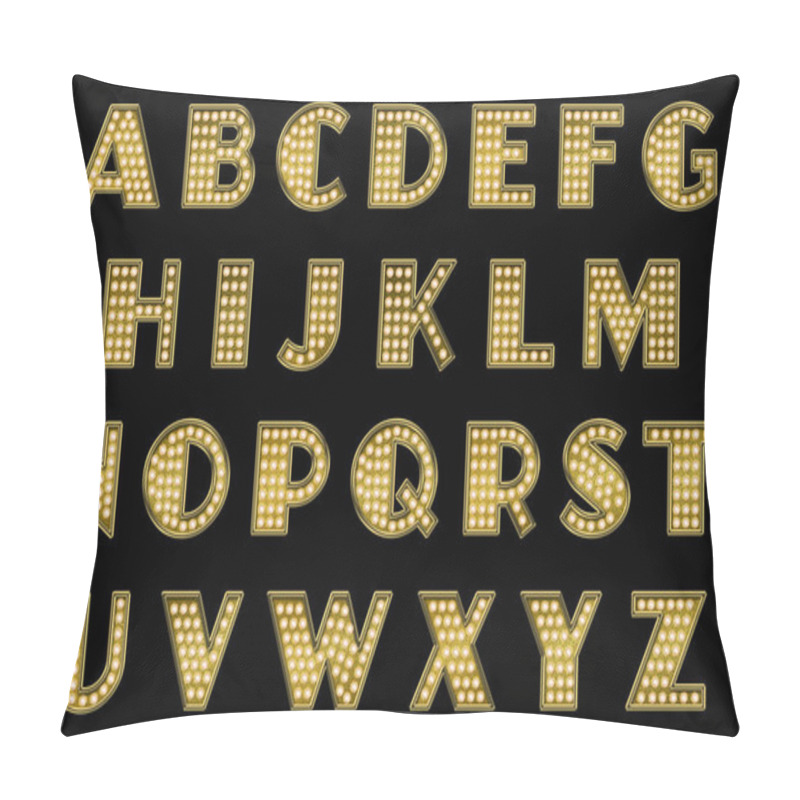 Personality  Vaudeville Marquee Alphabet Collection Letters Pillow Covers