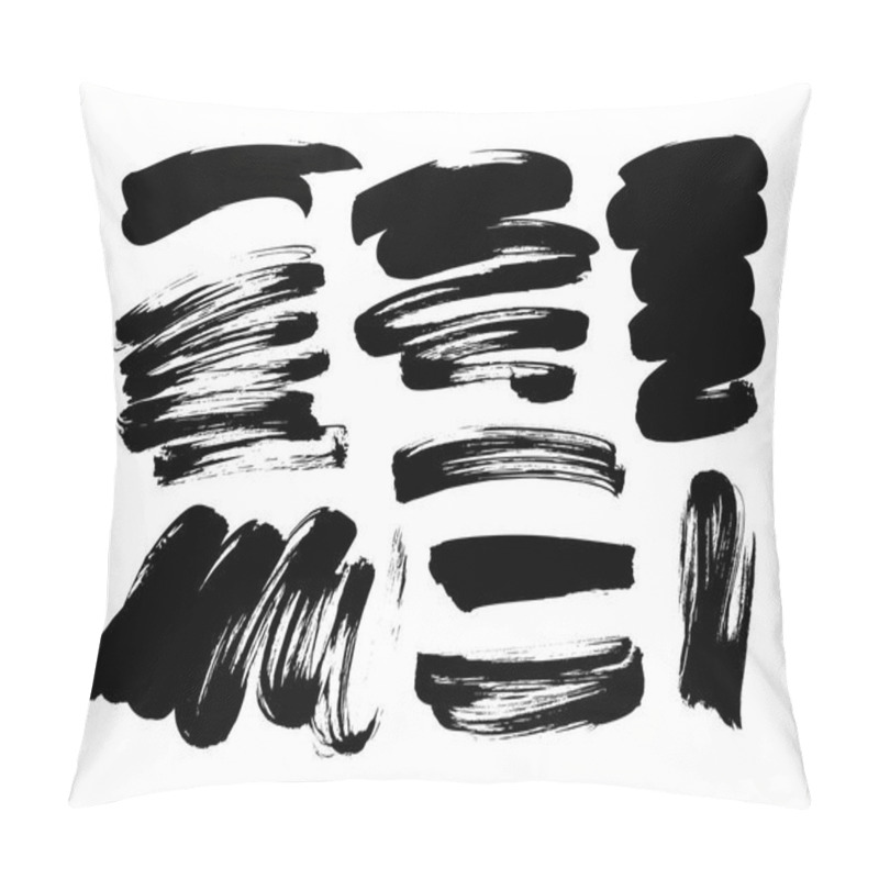 Personality  Seamless Pattern With Random Freehand Brush Strokes. Modern Monochrome Texture. Simple Geometric Texture. Chaotic Swirled Lines. Pillow Covers