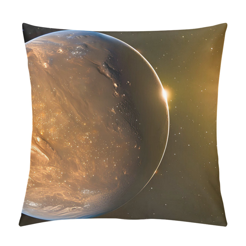 Personality  Exoplanet In Outer Space. Extraterrestrial Solar System.  Pillow Covers