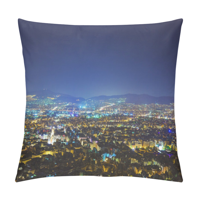 Personality  Athens In Greece At Night Pillow Covers