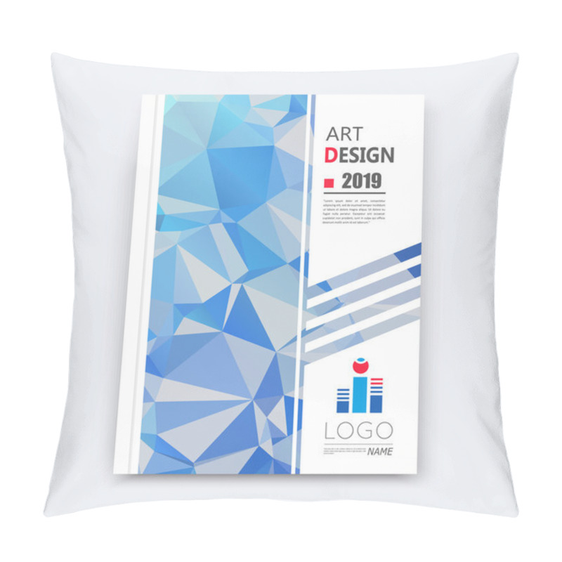 Personality  Abstract Composition, Blue Polygonal Texture, Triangle Part Construction, Line Plexus, A4 Brochure Title Sheet, Creative Figure Icon, Crystal Facets, Sapphire Diamond Surface, Banner Form, Flyer Font Pillow Covers