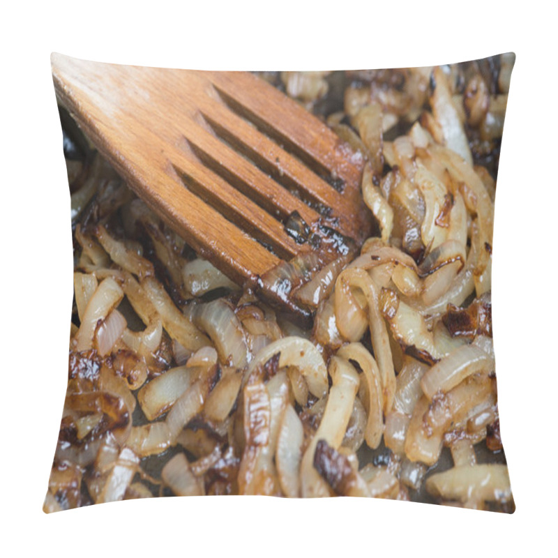 Personality  Onions Caramelizing In Frying Pan Pillow Covers