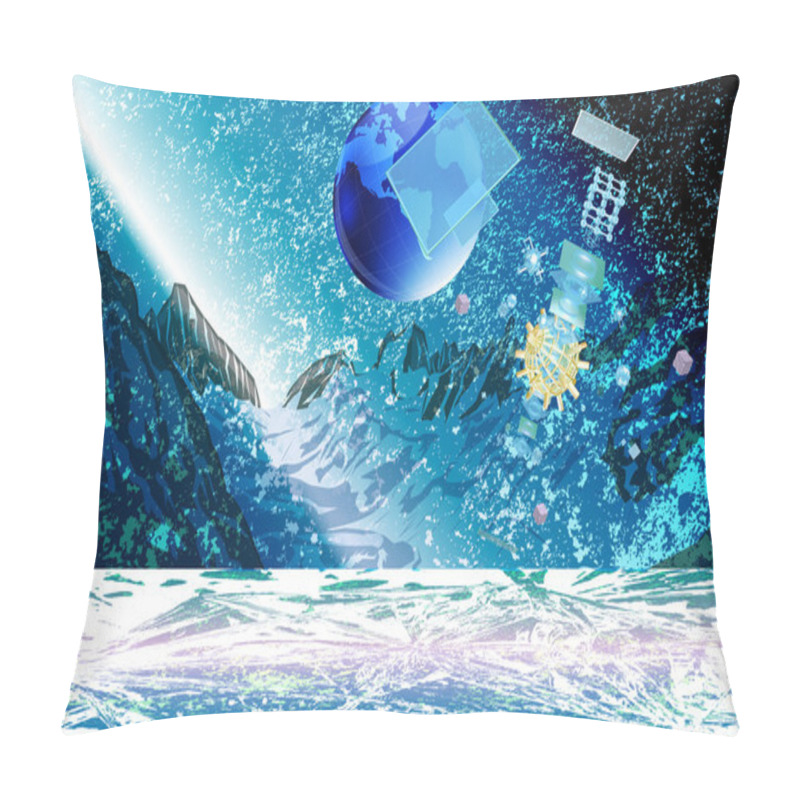 Personality  Cosmos Connection Technology.Communication Pillow Covers