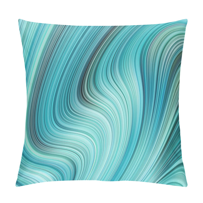 Personality  Modern Digital Stripe Line With Blue Light Wave Pillow Covers