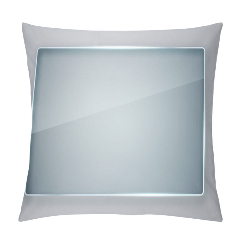 Personality  Glass Plates Set. Glass Banners On Transparent Background. Flat Glass. Vector Illustration Pillow Covers