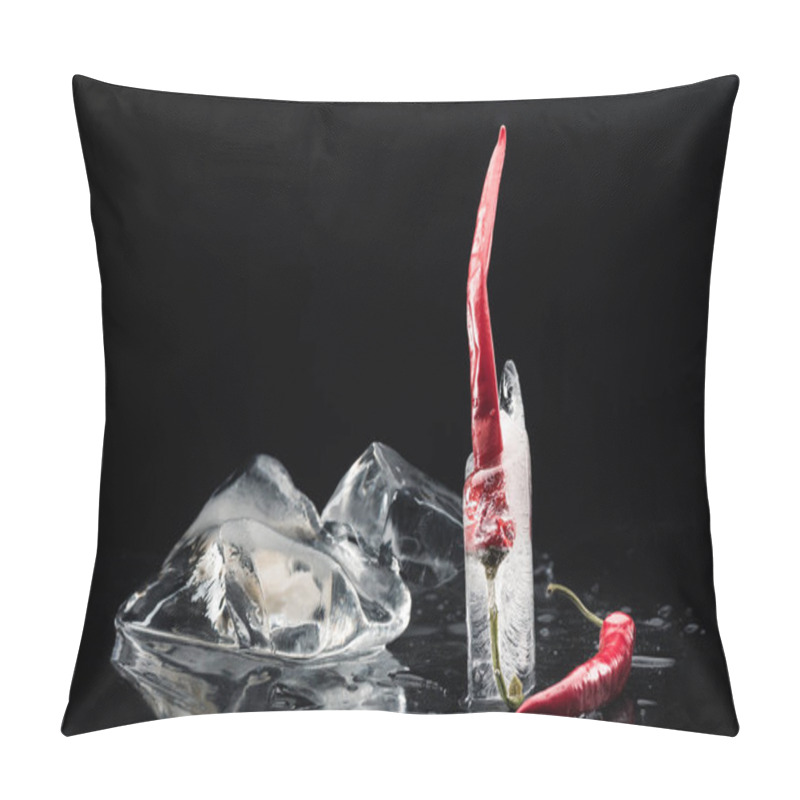 Personality  Chili Peppers In Melting Ice Pillow Covers