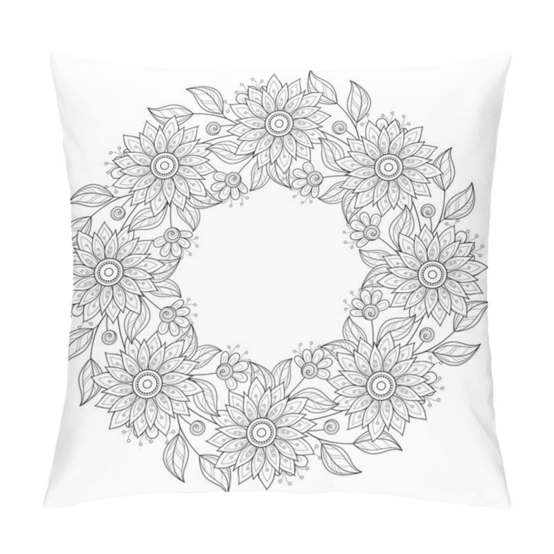 Personality  Abstract Monochrome Floral Background Pillow Covers