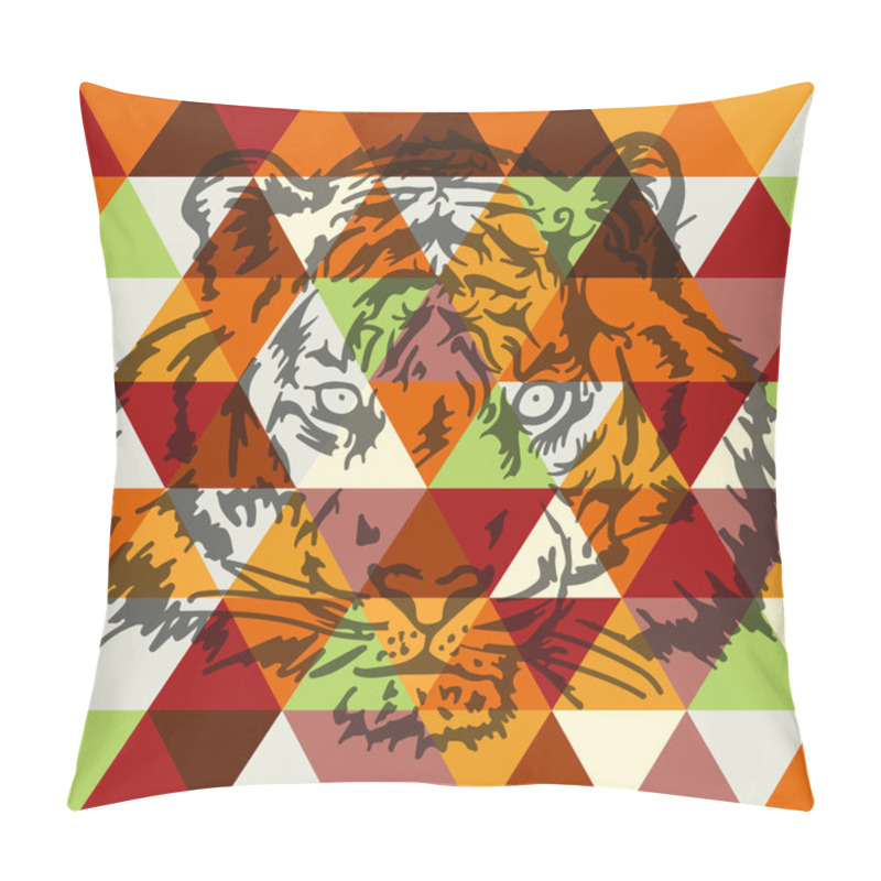 Personality  Tiger Face Poster Art Pillow Covers