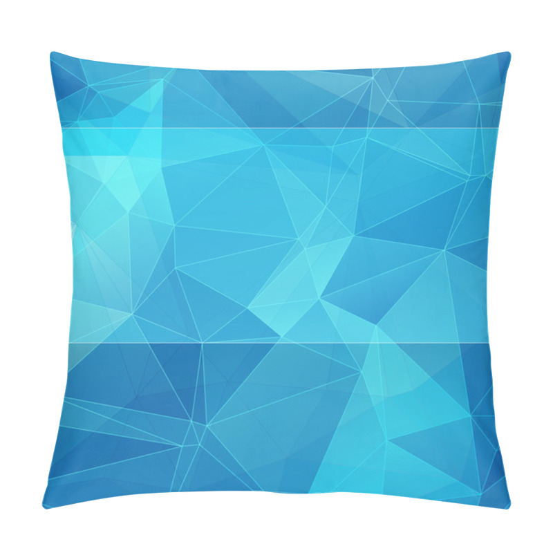 Personality  Triangular Style Blue Abstract Background Pillow Covers