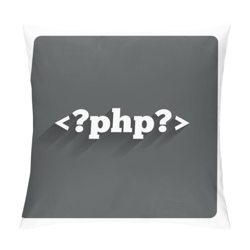 Personality  PHP Sign Icon. Programming Language Symbol. Pillow Covers