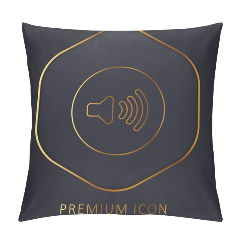 Personality  Audio Control Button Golden Line Premium Logo Or Icon Pillow Covers