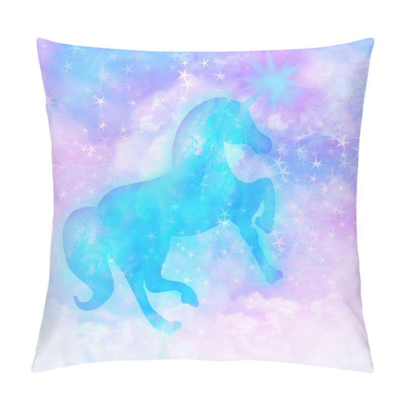 Personality  Cute Magic Unicorn Silhouette Pillow Covers