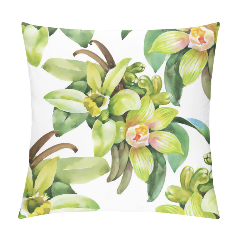 Personality  Floral Background With Orchid Flowers Pillow Covers