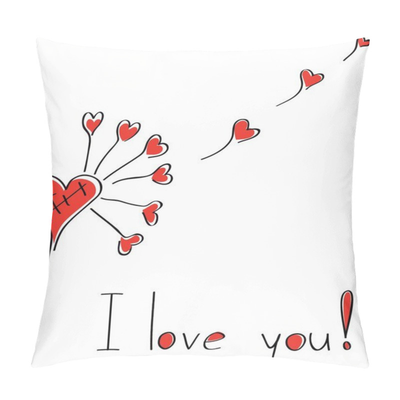 Personality  Dandelion With Hearts. Pillow Covers