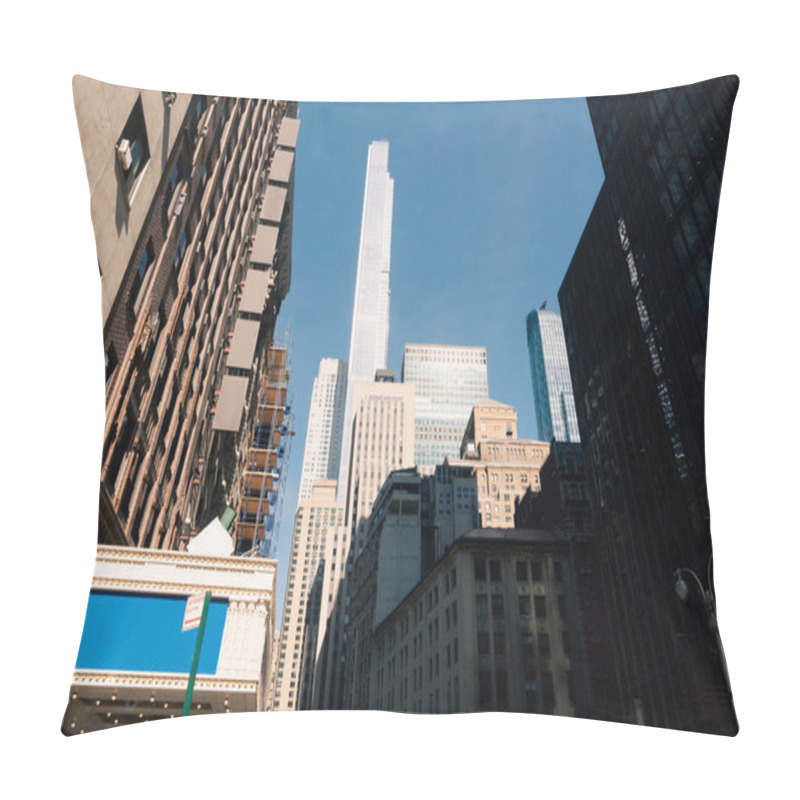 Personality  Low Angle View Of Central Park Tower Skyscraper In New York City Pillow Covers