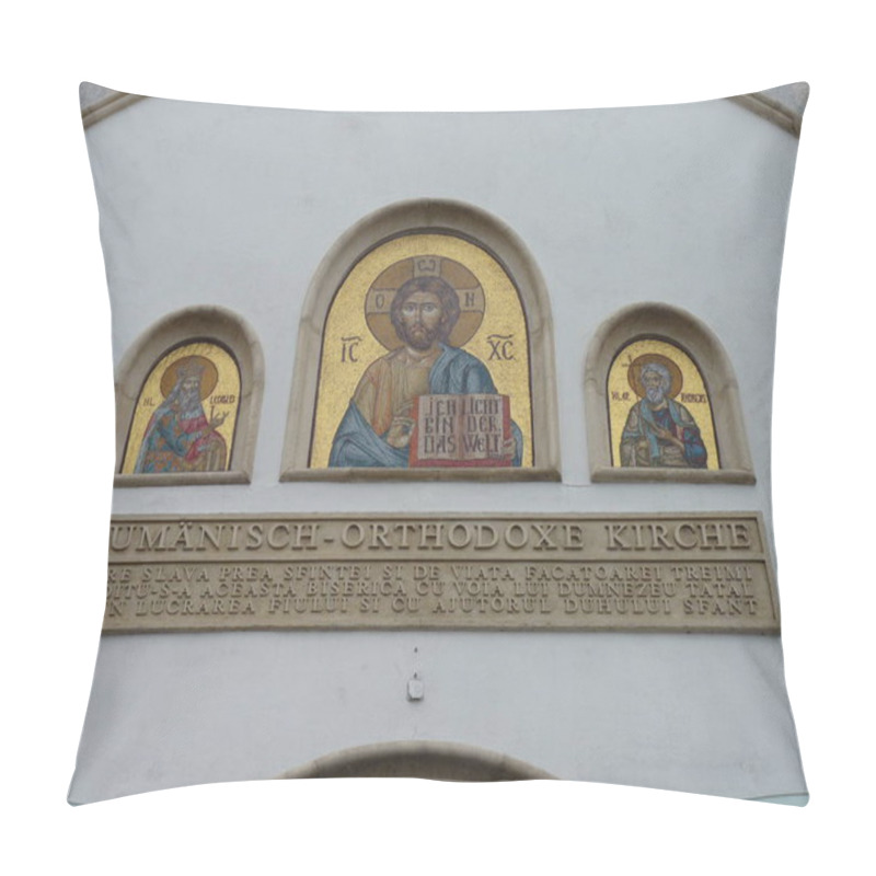 Personality  Vienna, Autria, April 4, 2013, Romanian Orthodox Church: A Mosaic Of Faith, Art, And Heritage Pillow Covers