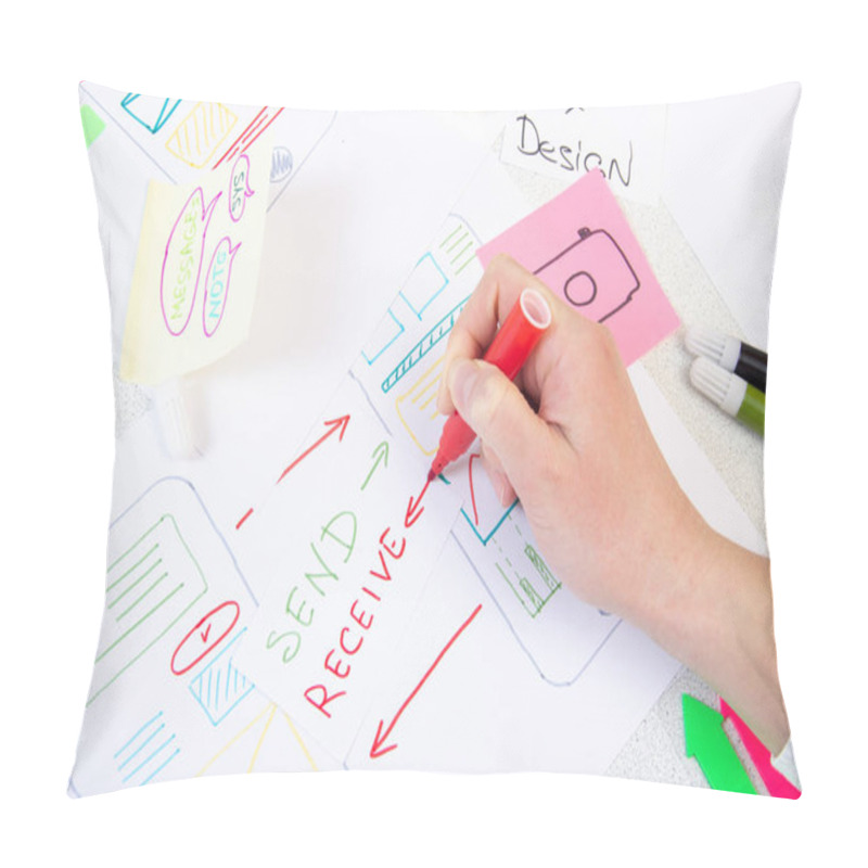 Personality  Ui Designer Works In Office Pillow Covers