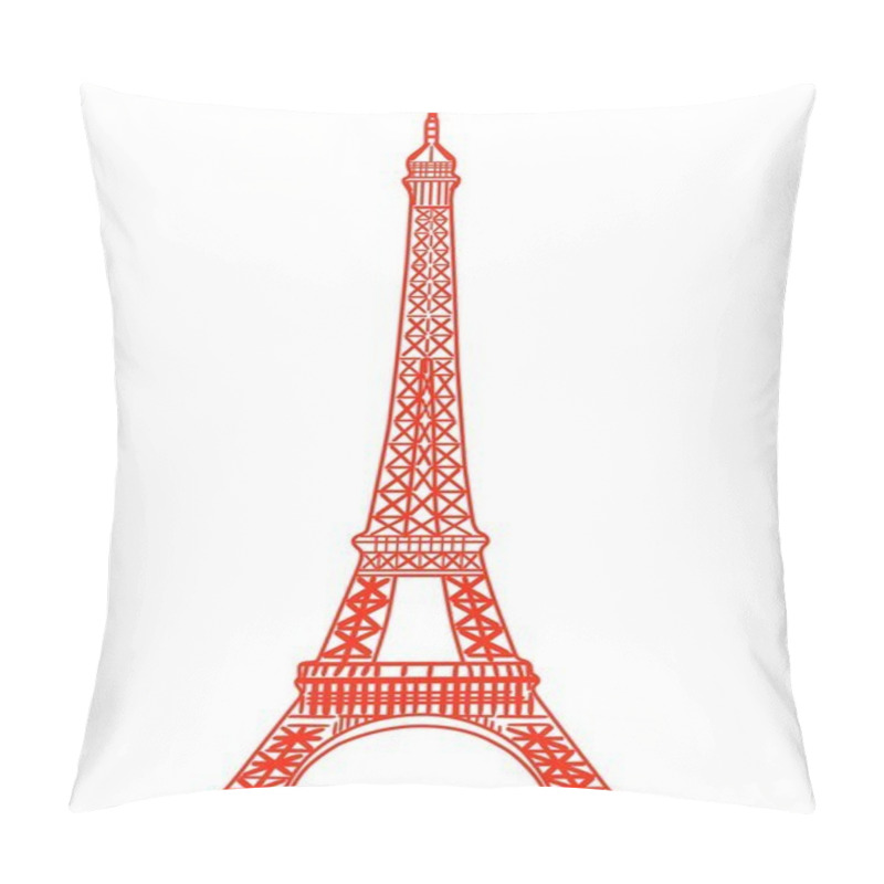 Personality  Red Eiffel Tower Pillow Covers