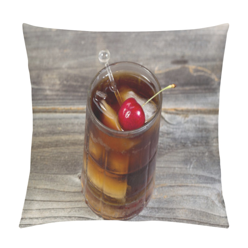 Personality  Rum And Cola With Large Red Cherry  Pillow Covers