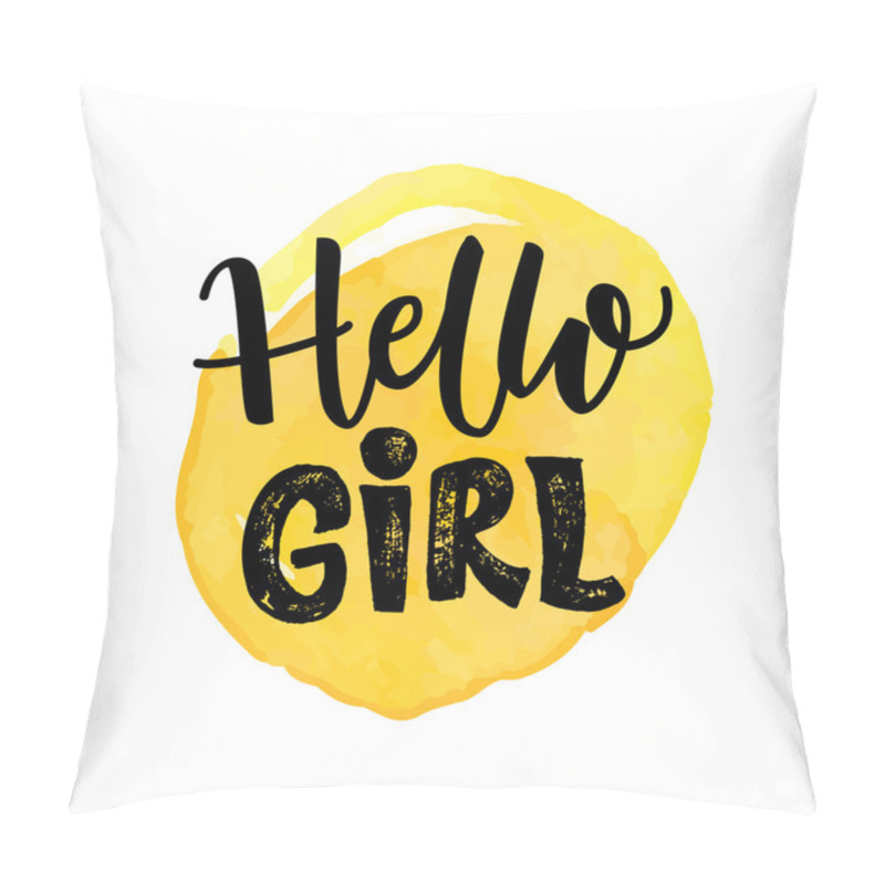 Personality  Hello Girl Typography Design   Pillow Covers