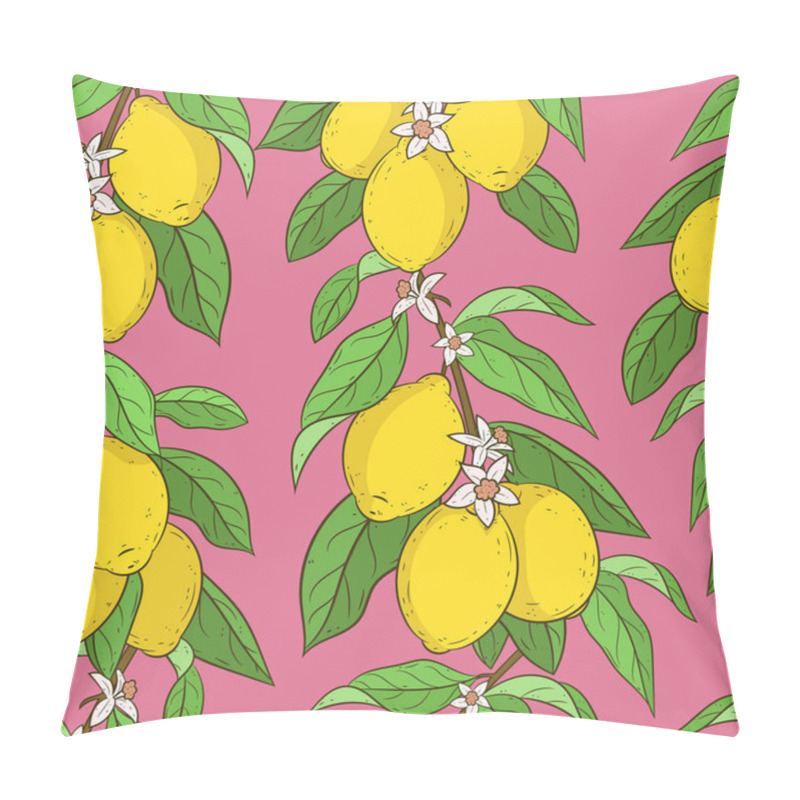 Personality  Seamless Pattern With Lemons. Pillow Covers