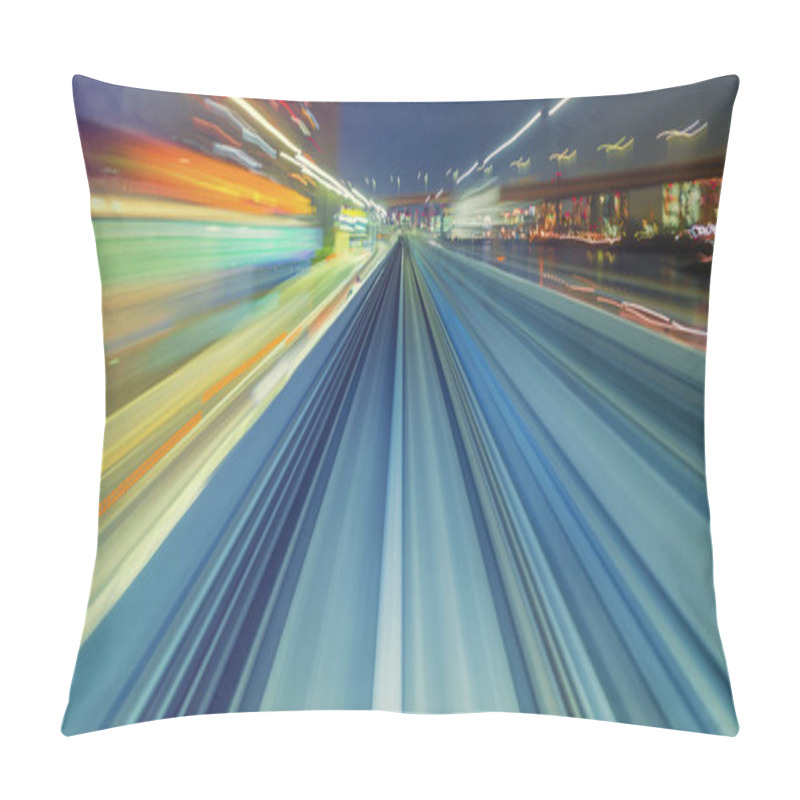 Personality  High Speed Technology Concept Via A Tokyo Monorail Pillow Covers