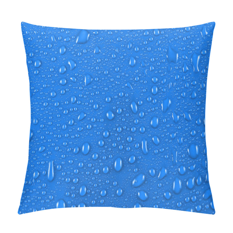 Personality  Water Drops On Blue Pillow Covers