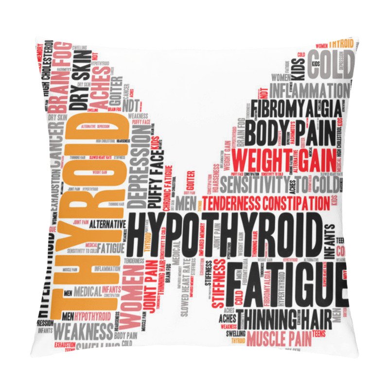 Personality  Thyroid Word Cloud Pillow Covers