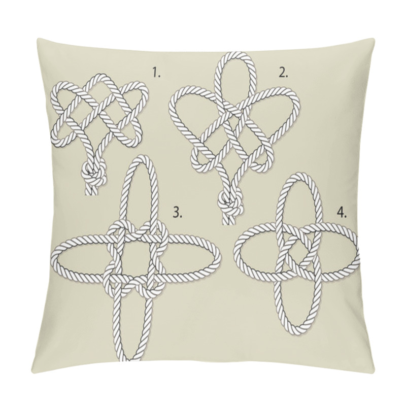 Personality  Vector Magical Knots 1 Eternal 2 Tree Of Life 3 Cross 4 Turkish Pillow Covers