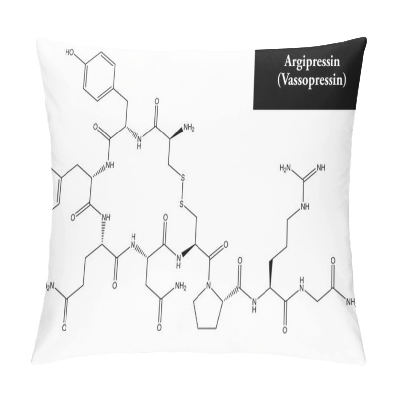 Personality  Molecular Structure Of Argipressin (Vasopressin) Pillow Covers