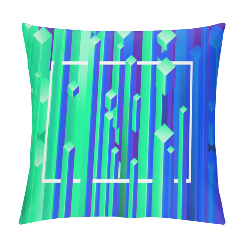 Personality  Abstract Image Background With Geometric Elements, Vector Rectangles Pattern Pillow Covers