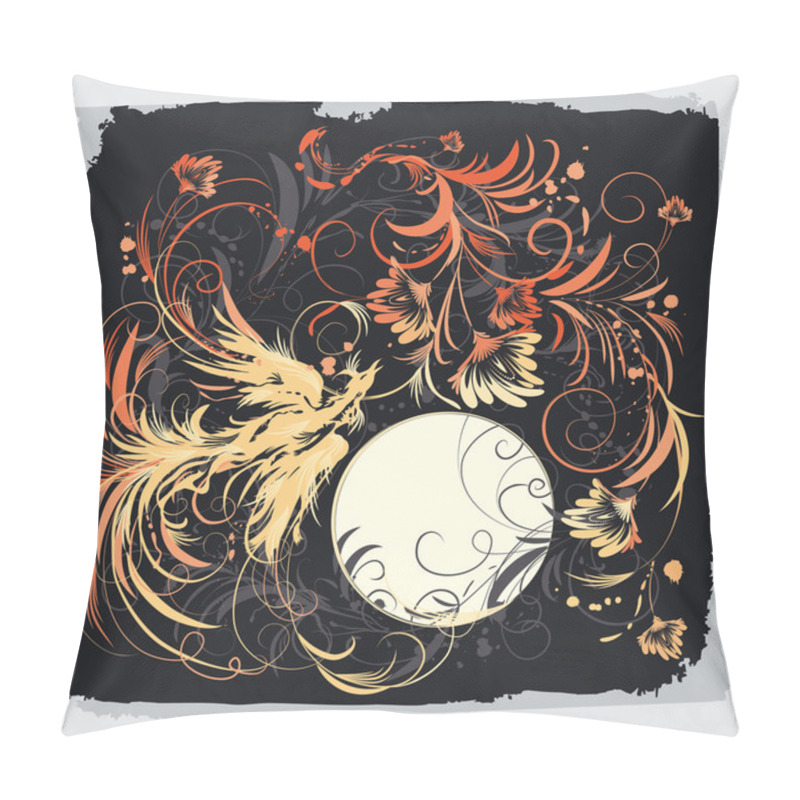 Personality  Phoenix Bird With Flowers Pillow Covers