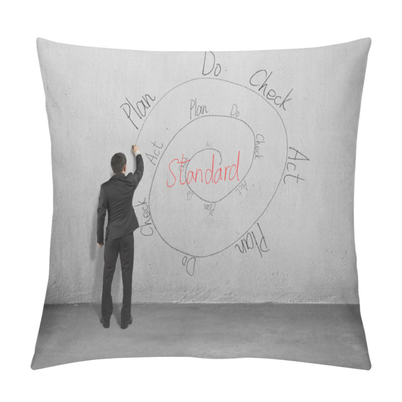 Personality  Drawing PDCA Cycle On Wall Pillow Covers