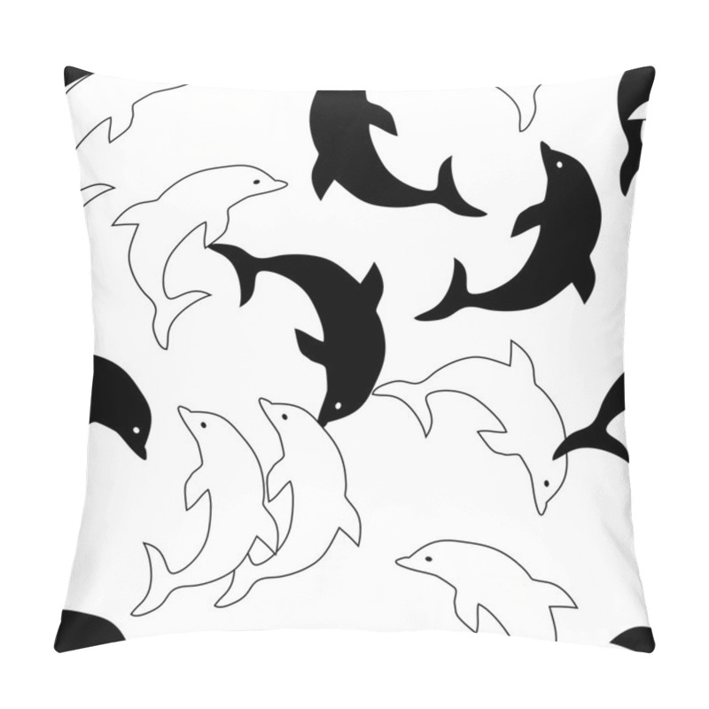 Personality  Seamless Dolphin Pattern Pillow Covers