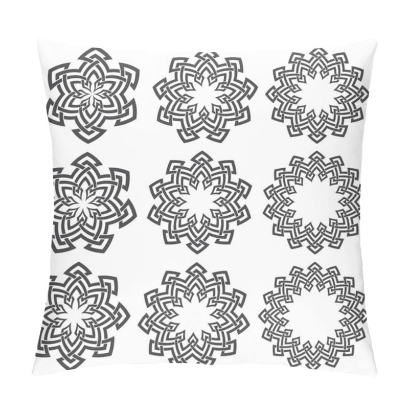 Personality  Nine Decorative Logo Elements With Stripes Braiding For Design Pillow Covers