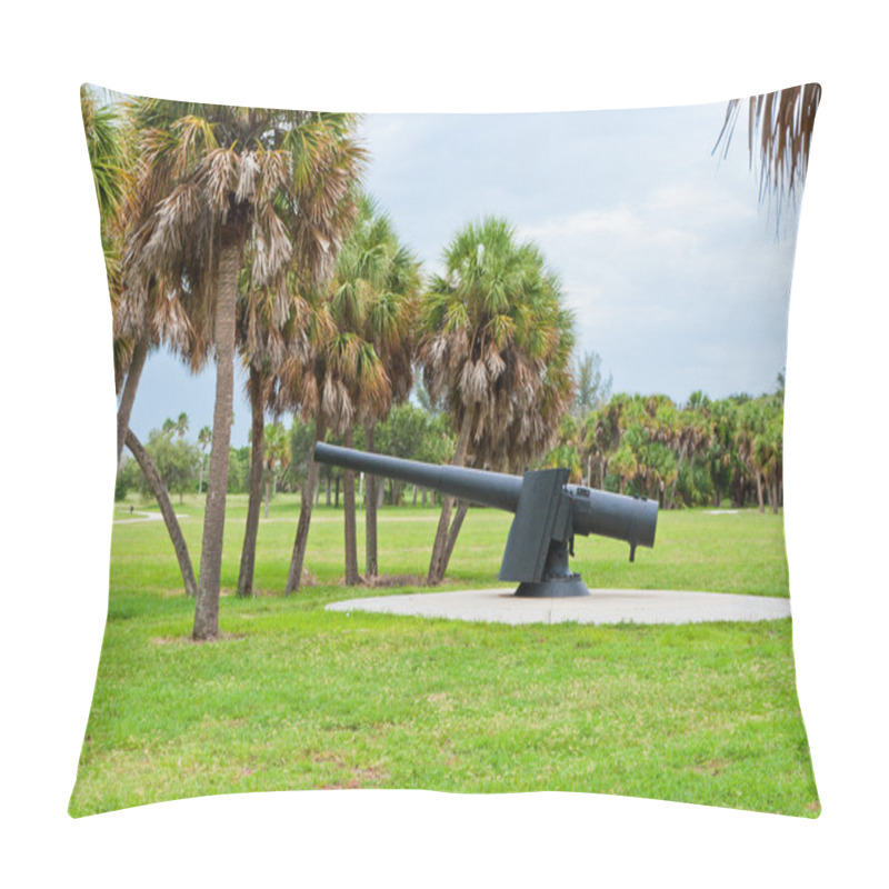 Personality  Nineteenth Century Iron Cannon At Fort De Soto, Florida Pillow Covers