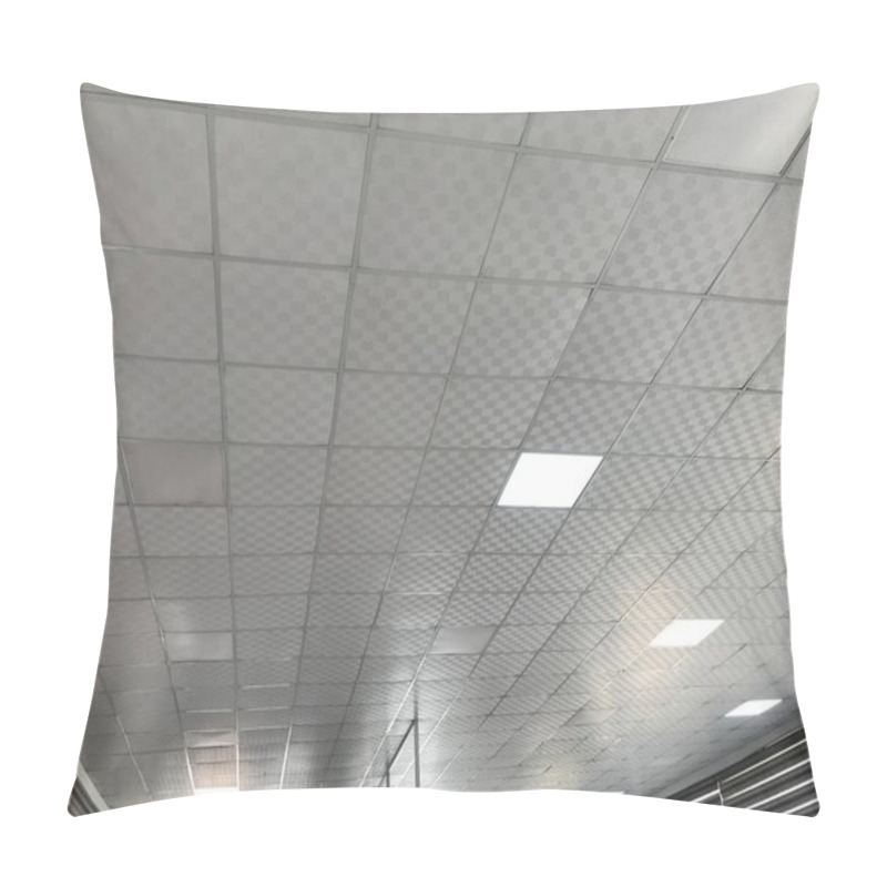 Personality  Suspended False Ceiling Interiors Design For An Large Open Area Office Building For An Workstation Pillow Covers