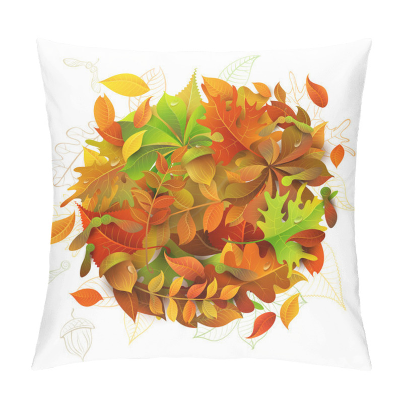 Personality  Bright Autumn Background. Pillow Covers