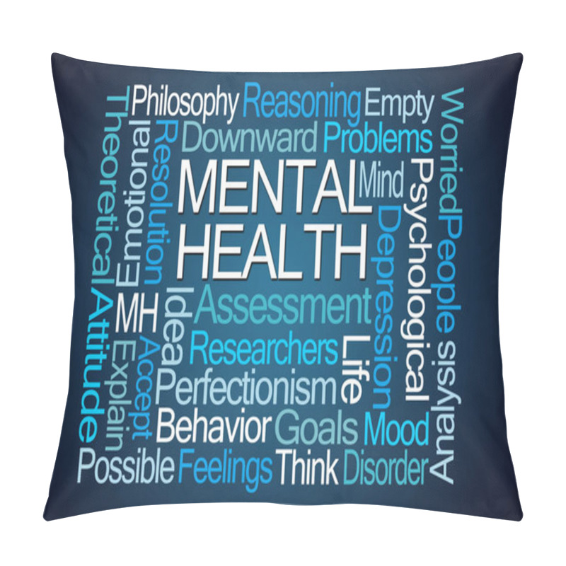 Personality  Mental Health Word Cloud Pillow Covers