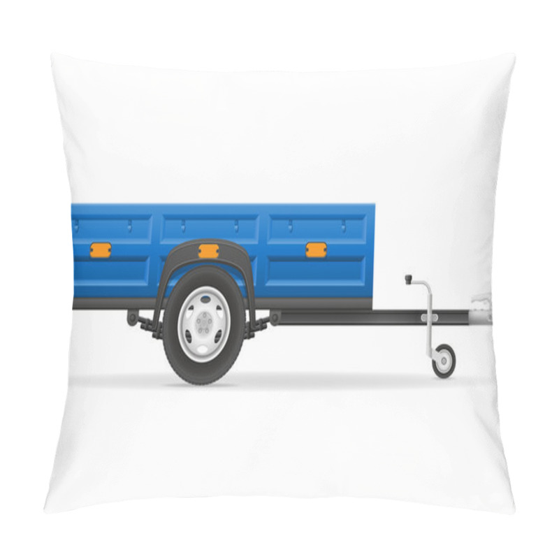 Personality  Car Trailer For The Transportation Of Goods Vector Illustration Pillow Covers