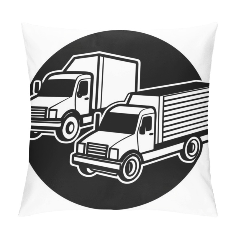 Personality  Cartoon Delivery Truck Illustration Pillow Covers