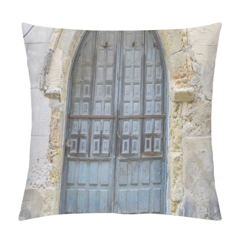 Personality  Vintage, Medieval Door Spanish City Of Segovia. Old Wooden Entrance. Ancient Architecture Pillow Covers