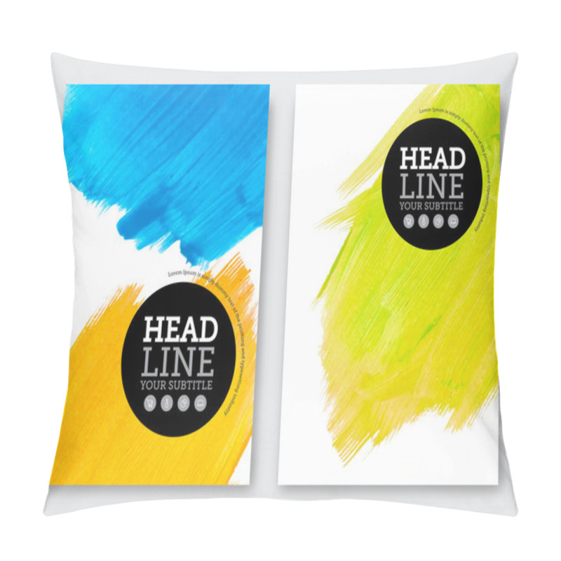 Personality  Brochure Design Template Pillow Covers