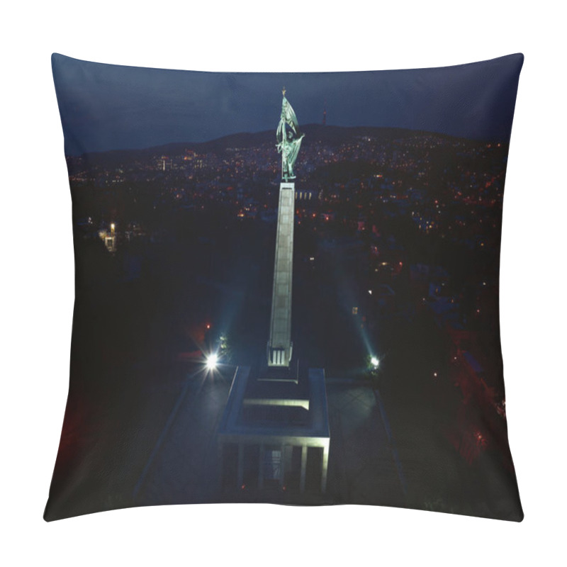 Personality  Slavin Memorial Monument And Military Cemetery In The Nght In Bratislava, Slovakia Pillow Covers