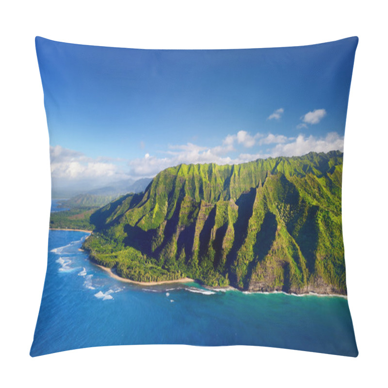 Personality  Aerial View Of Spectacular Na Pali Coast Pillow Covers