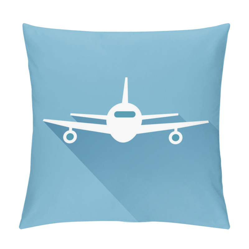 Personality  Flat Long Shadow Air Plane Pillow Covers