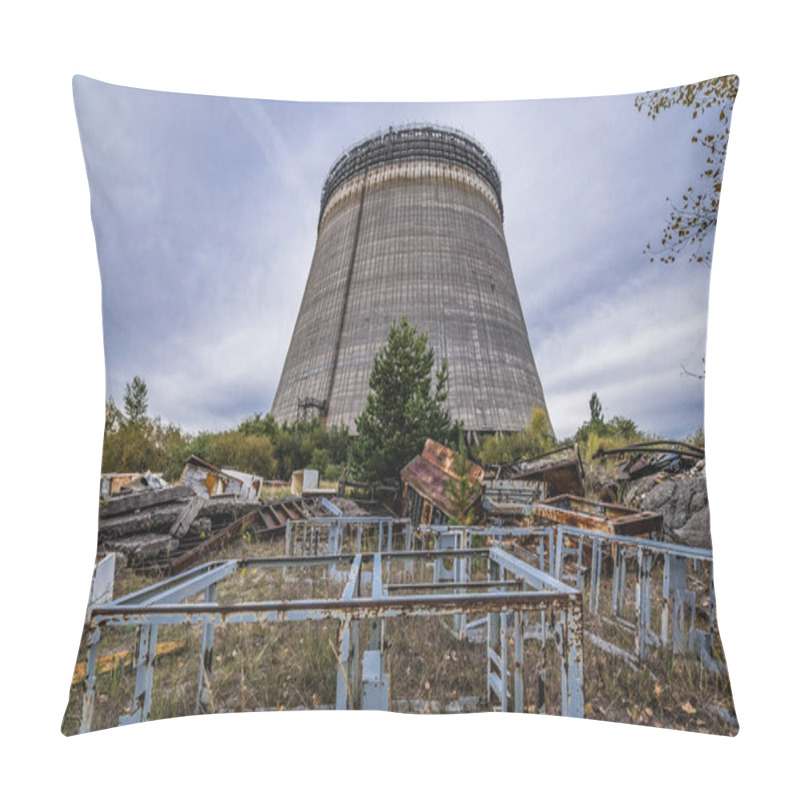 Personality  Unfinished Cooling Tower Of Reactor 5 Of Chernobyl Nuclear Power Plant In Chernobyl Exclusion Zone, Ukraine Pillow Covers