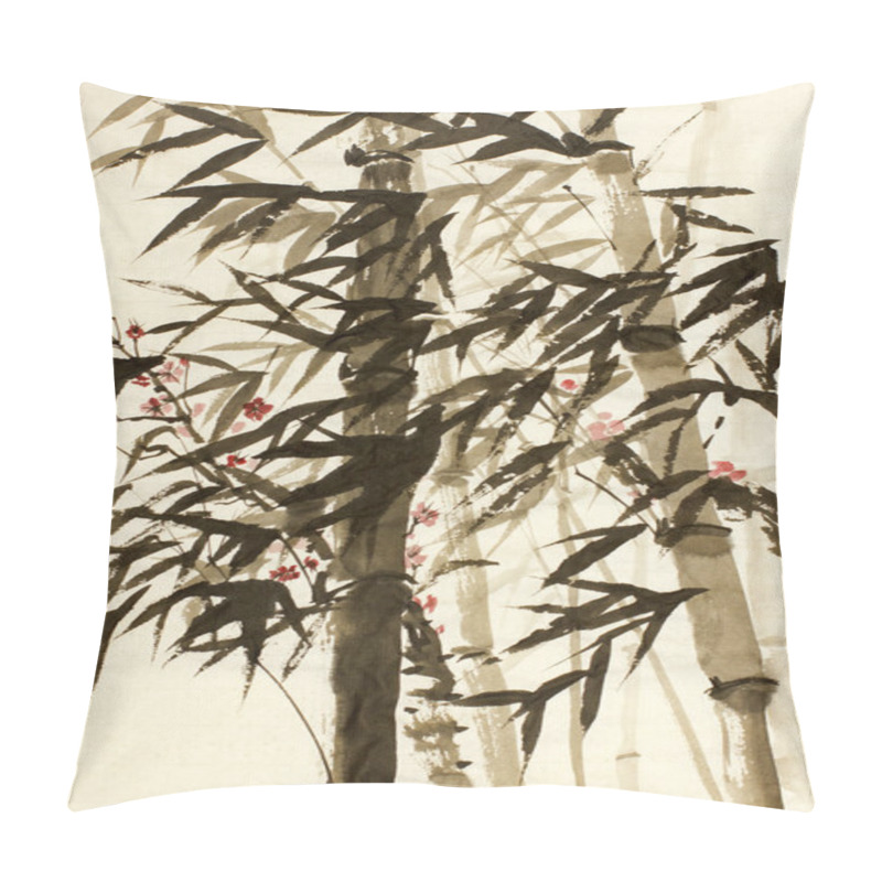 Personality  Bamboo Trees And Plums Branch Pillow Covers