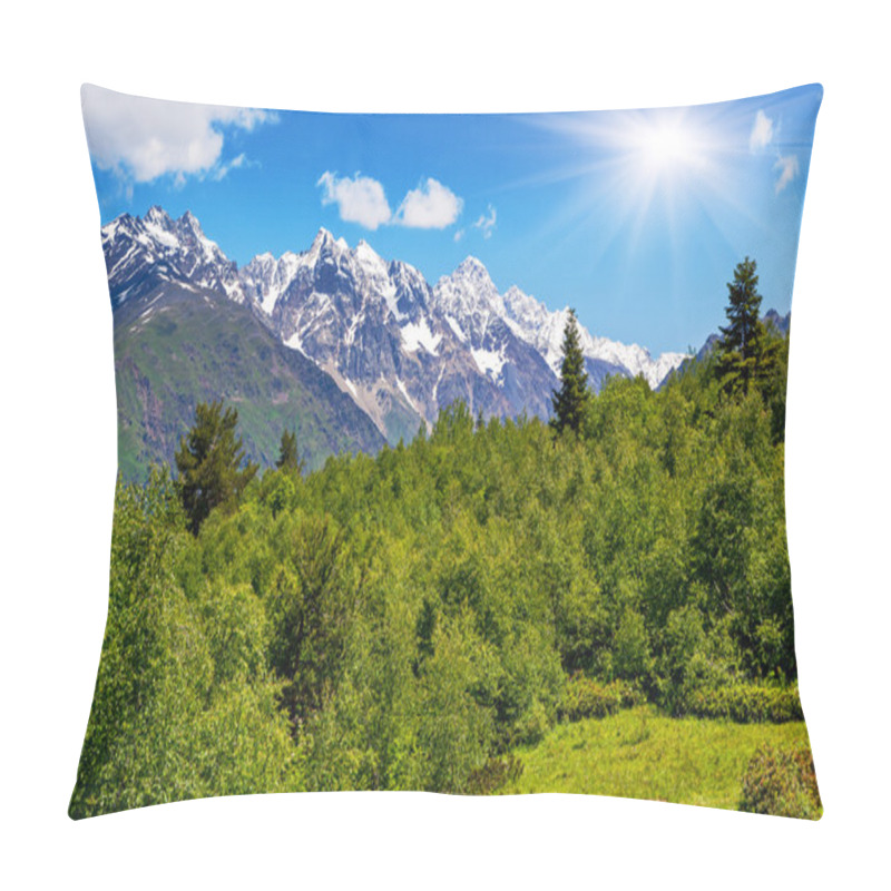 Personality  Sunny Day In The Mountains Pillow Covers