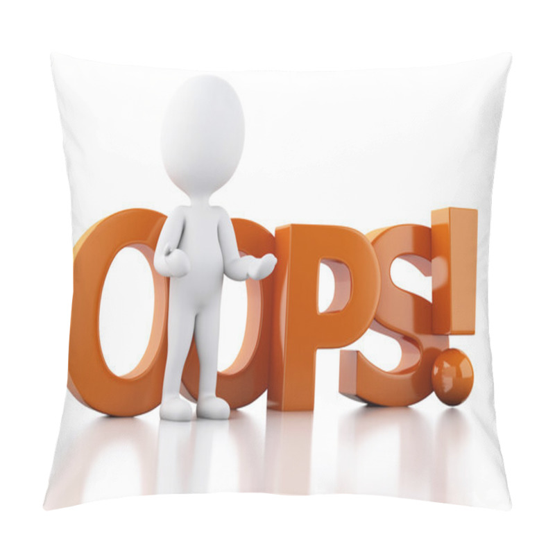 Personality  3d White People With The Word Oops Pillow Covers